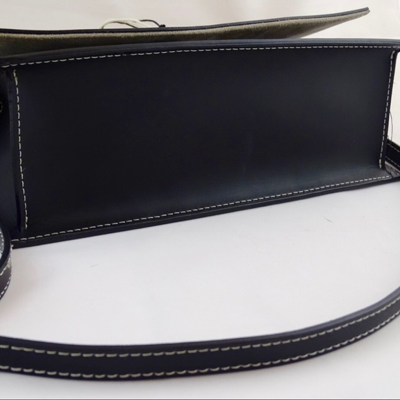 🆕VITTORIA NAPOLI Black Leather Crossbody Satchel - Picture 7 of 8